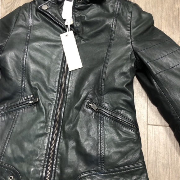 DIESEL Youth Black Leather Jacket - Picture 4 of 4